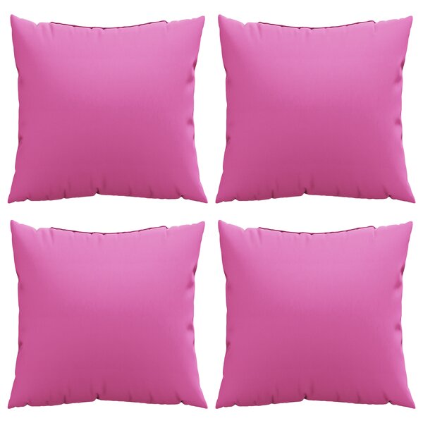 vidaXL Coussins décoratifs 4 Pièces Rose 60x60 cm Tissu