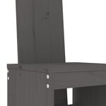 vidaXL Tabourets de bar lot de 2 gris 40x42x120 cm bois massif de pin