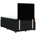 vidaXL Sommier à lattes de lit avec matelas noir 120x190 cm velours