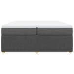 vidaXL Sommier à lattes de lit avec matelas Gris foncé 200x200cm Tissu