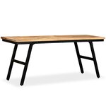 vidaXL Banc Teck de récupération et acier 110 x 35 x 45 cm