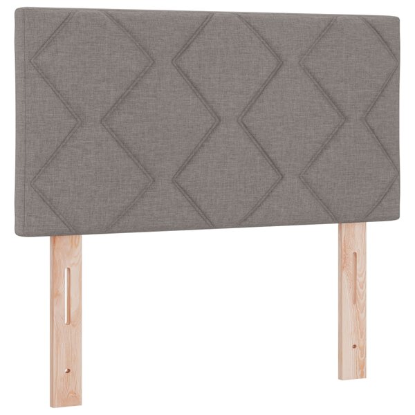 Tête de lit en tissu avec design blocs de diamant taupe 80 cm