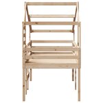 vidaXL Lit haut avec toit 75x190 cm bois de pin massif