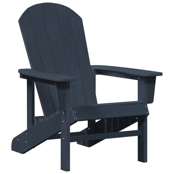 vidaXL Chaise Adirondack bleu marine 74x82x91 cm HDPE