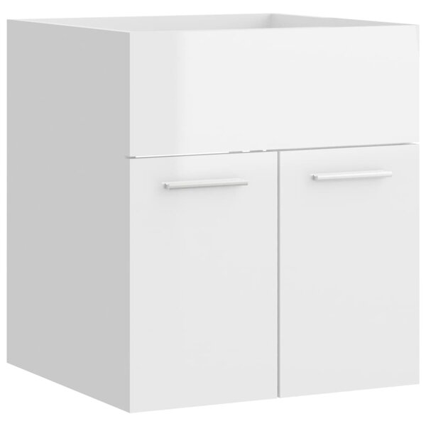 vidaXL Armoire d'évier Blanc brillant 41x38 5x46 cm Aggloméré