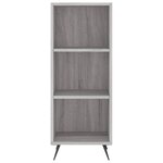 vidaXL Buffet haut Sonoma gris 34 5x34x180 cm Bois d'ingénierie