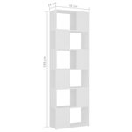 vidaXL Bibliothèque/Séparateur de pièce Blanc 60x24x186 cm