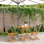vidaXL Ensemble de bistro 3 Pièces anthracite tissu et bois massif