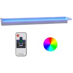 vidaXL Déversoir pour cascade avec LED RVB Inox 90 cm