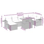 vidaXL Salon de jardin avec coussins 8 Pièces beige résine tressée