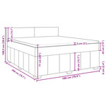 vidaXL Sommier à lattes de lit avec matelas Crème 180x200 cm Tissu