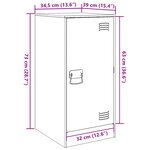 vidaXL Buffet rose 34 5x39x73 cm acier