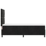 Lit à ressorts vidaXL avec matelas et LED Noir 80x200 cm Velours