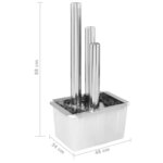 vidaXL Fontaine de jardin Argenté 48x34x88 cm Acier inoxydable