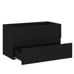 vidaXL Armoire d'évier avec lavabo intégré noir bois d'ingénierie