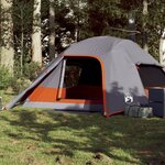 vidaXL Tente de camping à dôme 4 personnes gris imperméable