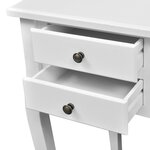 Bureau table meuble travail informatique français en bois avec pieds courbés et 5 tiroirs 0502073