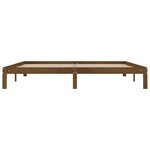 vidaXL Cadre de lit sans matelas marron miel bois pin massif 200x200cm