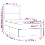 vidaXL Sommier à lattes de lit avec matelas LED Rose 90x200 cm Velours