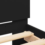 vidaXL Cadre de lit sans matelas noir 200x200 cm