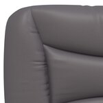 vidaXL Cadre de lit avec tête de lit Gris 90x190 cm Similicuir