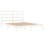 vidaXL Cadre de lit sans matelas blanc 140x190 cm bois de pin massif