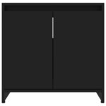 vidaXL Armoire de salle de bain noir 60x33x61 cm Bois d'ingénierie