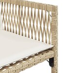 vidaXL Chaises de jardin avec coussins lot de 4 beige résine tressée