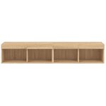 vidaXL Meubles TV avec lumières LED 2 Pièces chêne sonoma 80x30x30 cm