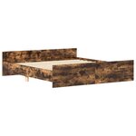 vidaXL Cadre de lit sans matelas chêne fumé 200x200 cm
