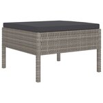 Salon de jardin meuble d'extérieur ensemble de mobilier 4 pièces avec coussins résine tressée gris 02_0016179