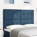 Tête de lit vidaXL Boutonnée en tissu bleu 140 cm
