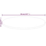 vidaXL Dessus de table rond Ø50x1 5 cm Bois de chêne massif non traité