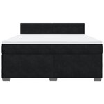vidaXL Sommier à lattes de lit avec matelas Noir 180x200 cm Velours