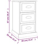vidaXL Table de chevet blanc brillant 39x39x67 cm bois d’ingénierie