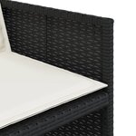 vidaXL Ensemble à manger de jardin 11 Pièces coussins noir résine tressée