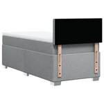 vidaXL Sommier à lattes de lit avec matelas Gris clair 100x200cm Tissu