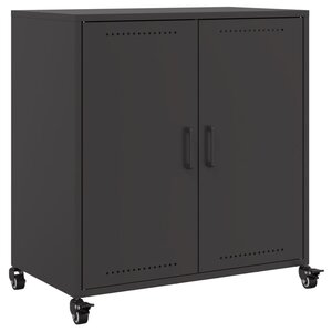 vidaXL Buffet noir 68 5x39x72 cm acier laminé à froid