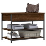 vidaXL Banc à chaussures chêne marron 70x42 5x50 cm bois d'ingénierie
