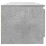 vidaXL Meuble TV avec lumières LED gris béton 140x40x35 5 cm