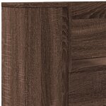 vidaXL Armoire tête de lit avec LED chêne marron 180x16 5x103 5 cm