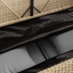 vidaXL Banc de jardin avec coussins beige résine tressée