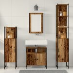 vidaXL Ensemble de Meubles de Salle de Bain en 4 pièces Bois Ancien