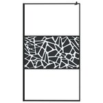 vidaXL Paroi de douche avec étagère Noir 115x195cm Verre ESG&Aluminium