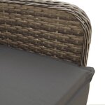 vidaXL Ensemble de bistro de jardin 5 Pièces coussins gris poly rotin