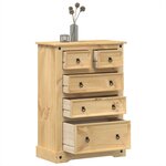 vidaXL Commode Corona 80x43x114 cm bois massif de pin