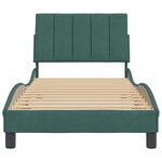 vidaXL Cadre de lit sans matelas vert foncé 90x200 cm velours