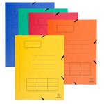 Chemise À Élastique Imprimée 3 Rabats Carte Lustrée 355gm2 - A4 - Couleurs Assorties - X 50 - Exacompta