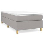 vidaXL Cadre de lit sans matelas gris clair 90x200 cm tissu