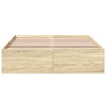 vidaXL Cadre de lit chêne sonoma 120x190 cm bois d'ingénierie